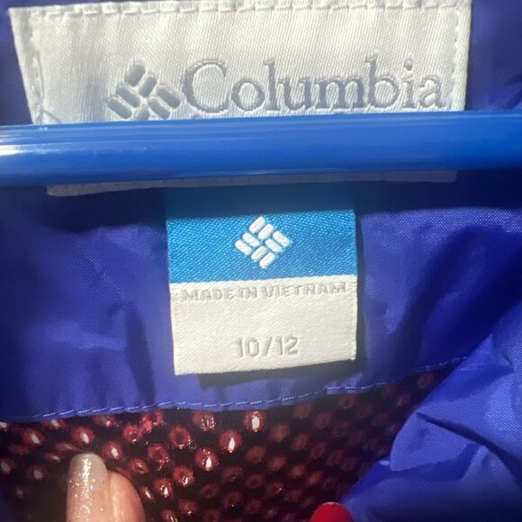 Columbia Windbreaker Sports Wear Jacket Size 10/12 Girls Blue - Picture 6 of 16